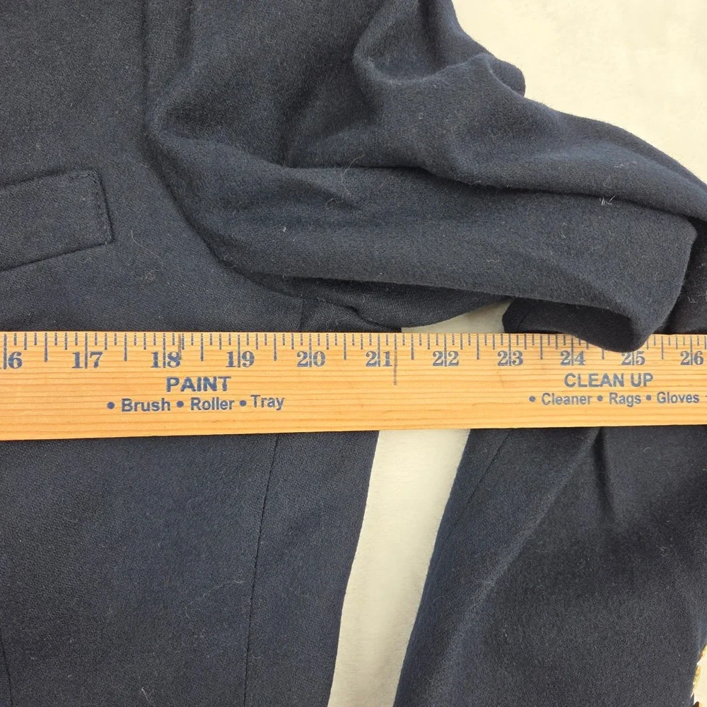 VTG Hart Schaffner Marx HSM Men's 42L Navy Gold Button Sport Coat Blazer Union